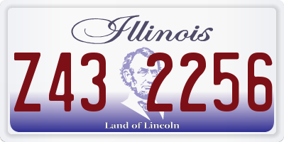 IL license plate Z432256