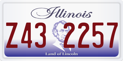 IL license plate Z432257