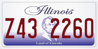 IL license plate Z432260