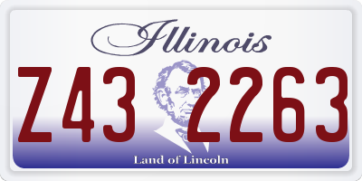 IL license plate Z432263
