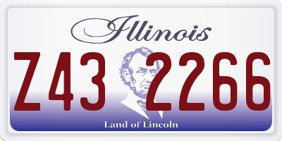 IL license plate Z432266