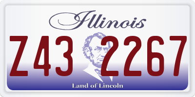 IL license plate Z432267