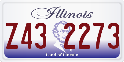 IL license plate Z432273