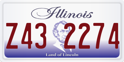 IL license plate Z432274