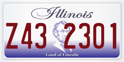 IL license plate Z432301