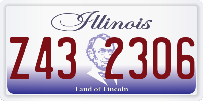 IL license plate Z432306