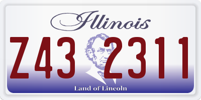 IL license plate Z432311