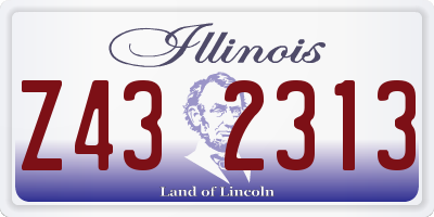 IL license plate Z432313