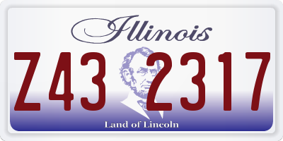 IL license plate Z432317