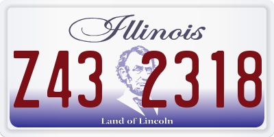 IL license plate Z432318