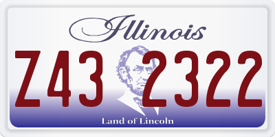 IL license plate Z432322