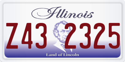 IL license plate Z432325