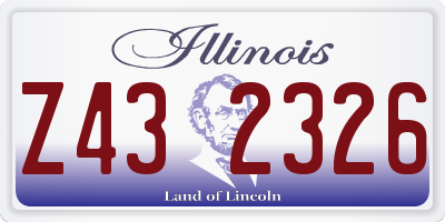 IL license plate Z432326