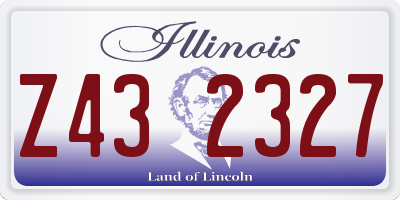 IL license plate Z432327