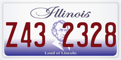 IL license plate Z432328