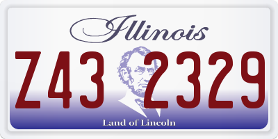 IL license plate Z432329