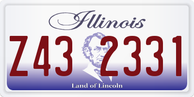 IL license plate Z432331