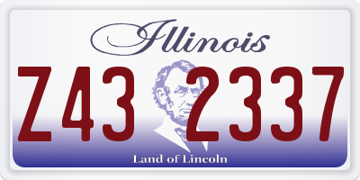 IL license plate Z432337