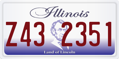 IL license plate Z432351