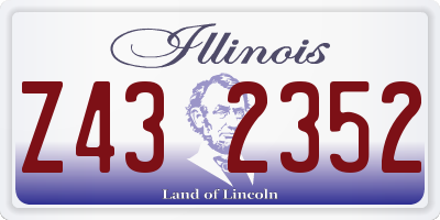 IL license plate Z432352