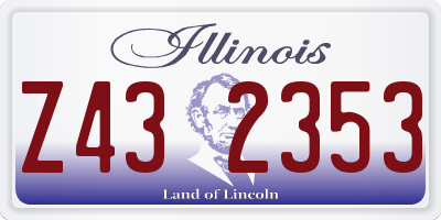 IL license plate Z432353
