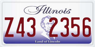 IL license plate Z432356