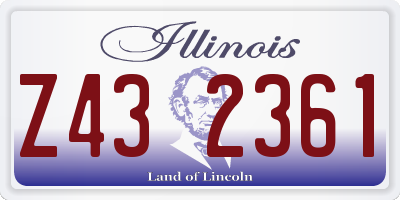 IL license plate Z432361