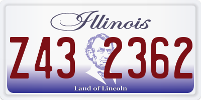 IL license plate Z432362