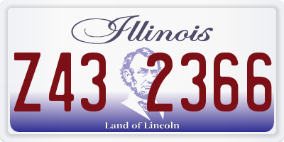 IL license plate Z432366