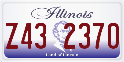 IL license plate Z432370