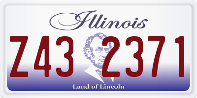 IL license plate Z432371