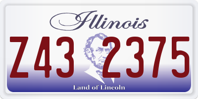 IL license plate Z432375
