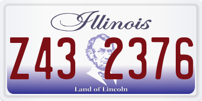 IL license plate Z432376