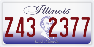 IL license plate Z432377