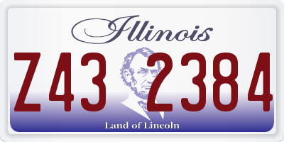 IL license plate Z432384