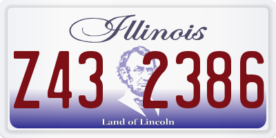 IL license plate Z432386
