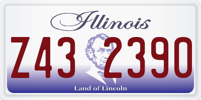 IL license plate Z432390