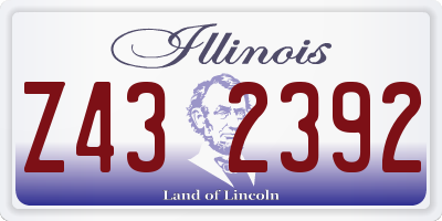 IL license plate Z432392