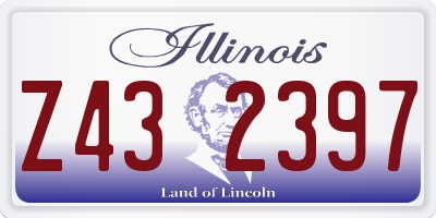 IL license plate Z432397