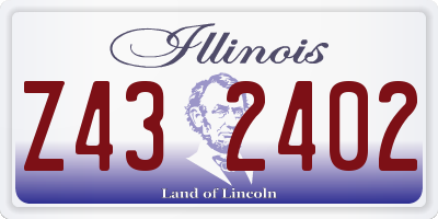 IL license plate Z432402