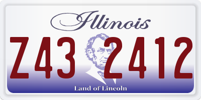 IL license plate Z432412