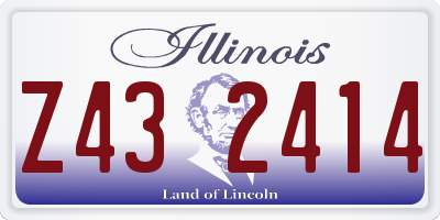 IL license plate Z432414