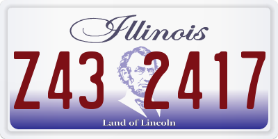 IL license plate Z432417