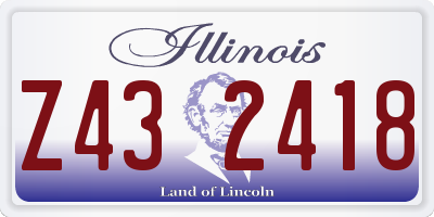IL license plate Z432418