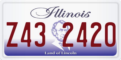 IL license plate Z432420