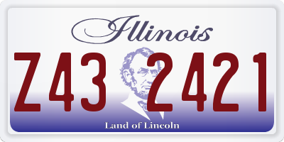 IL license plate Z432421