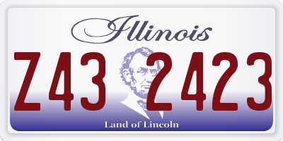 IL license plate Z432423