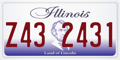 IL license plate Z432431