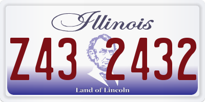 IL license plate Z432432