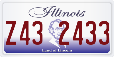 IL license plate Z432433